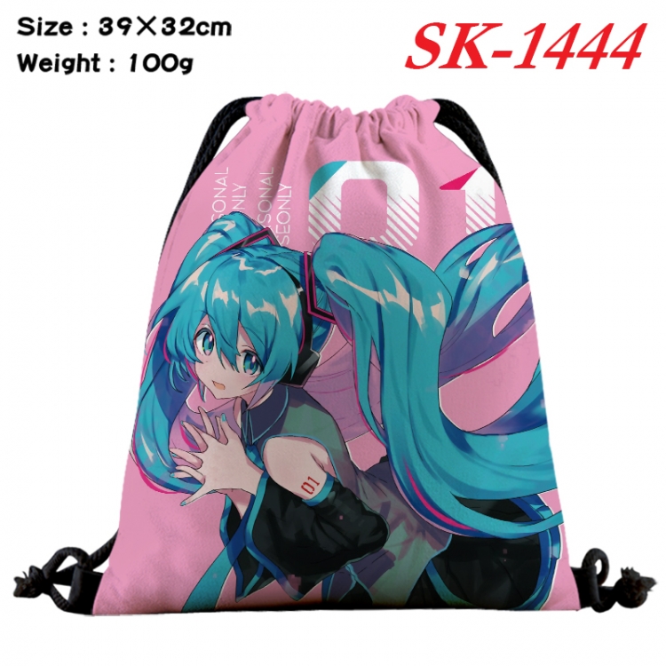 Hatsune Miku cartoon Waterproof Nylon Full Color Drawstring Pocket 39x32cm  SK-1444