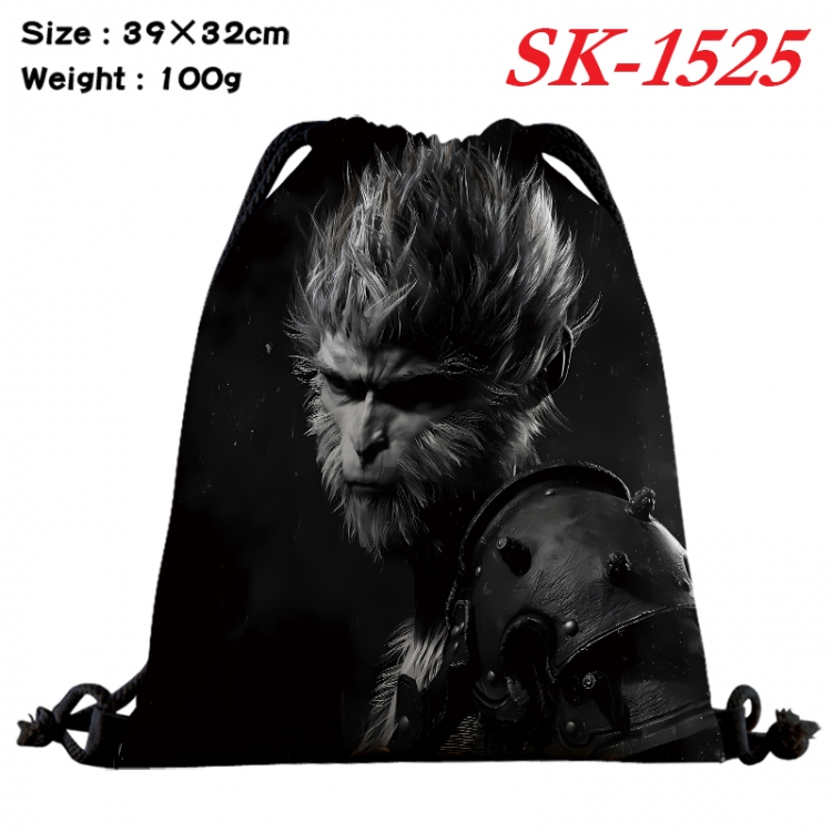 Black Myth cartoon Waterproof Nylon Full Color Drawstring Pocket 39x32cm  SK-1525