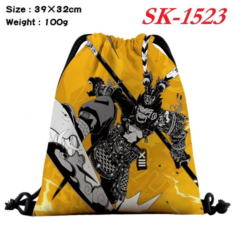 Black Myth cartoon Waterproof Nylon Full Color Drawstring Pocket 39x32cm SK-1523