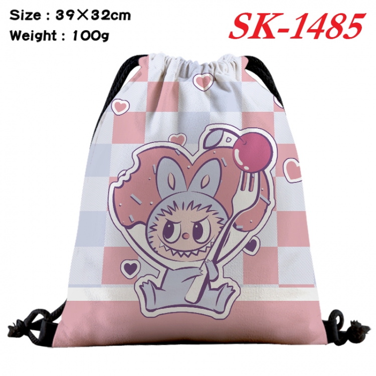 Labubu cartoon Waterproof Nylon Full Color Drawstring Pocket 39x32cm  SK-1485