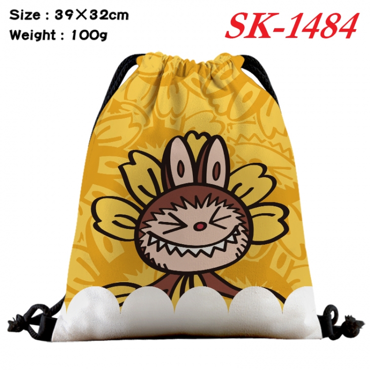 Labubu cartoon Waterproof Nylon Full Color Drawstring Pocket 39x32cm   SK-1484