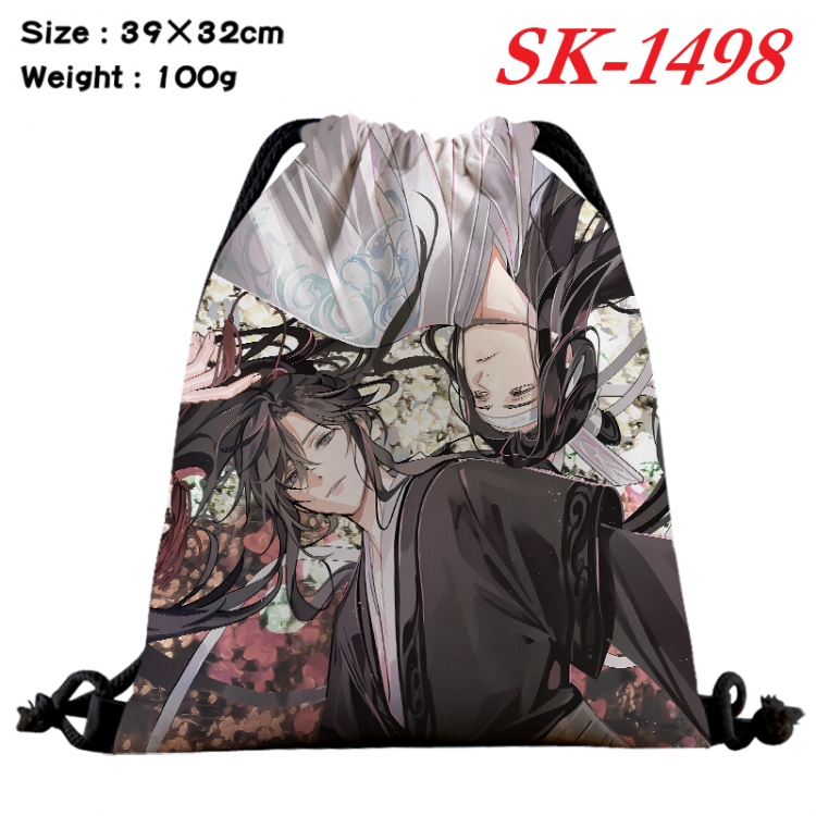 The wizard of the de cartoon Waterproof Nylon Full Color Drawstring Pocket 39x32cm SK-1498