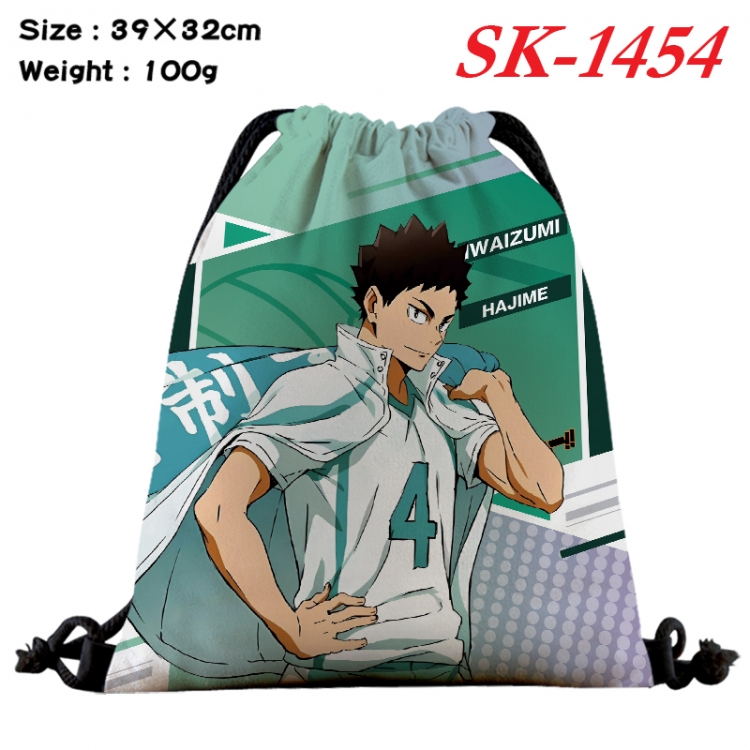 Haikyuu!! cartoon Waterproof Nylon Full Color Drawstring Pocket 39x32cm  SK-1454