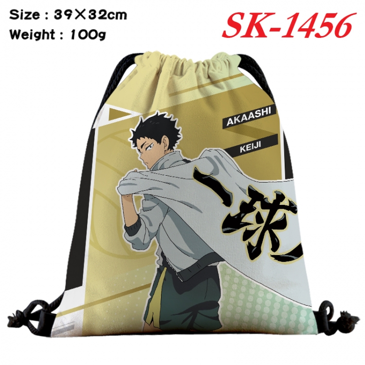 Haikyuu!! cartoon Waterproof Nylon Full Color Drawstring Pocket 39x32cm SK-1456