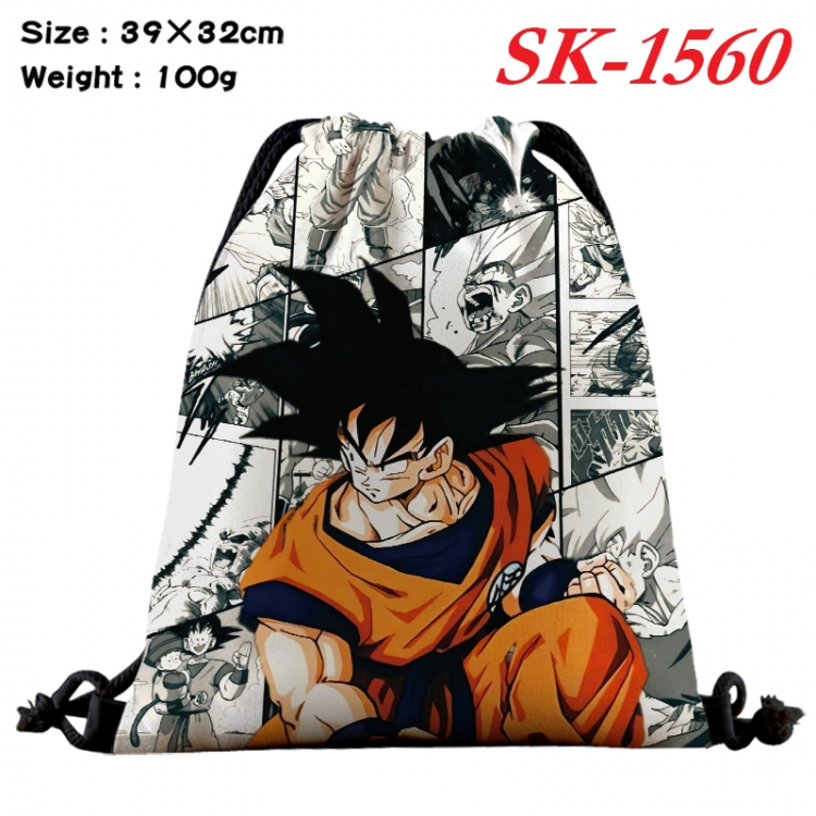 DRAGON BALL cartoon Waterproof Nylon Full Color Drawstring Pocket 39x32cm  SK-1560