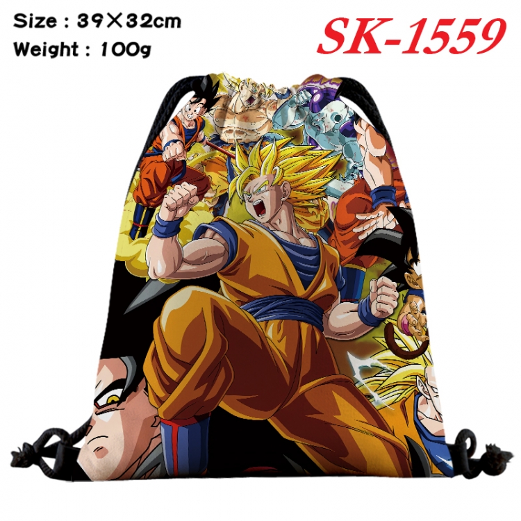 DRAGON BALL cartoon Waterproof Nylon Full Color Drawstring Pocket 39x32cm SK-1559