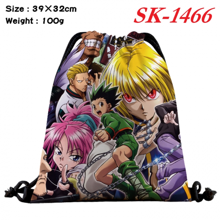 HunterXHunter cartoon Waterproof Nylon Full Color Drawstring Pocket 39x32cm SK-1466