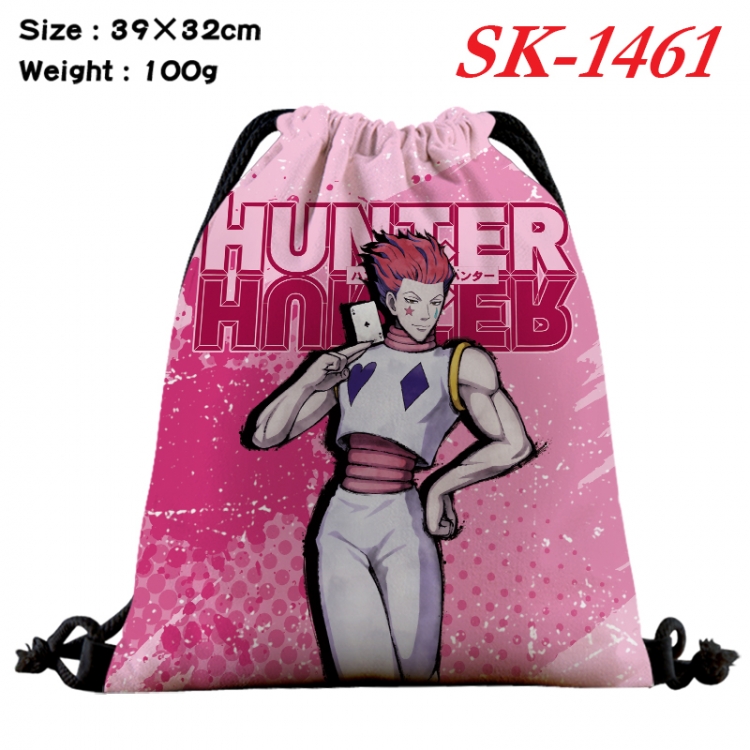 HunterXHunter cartoon Waterproof Nylon Full Color Drawstring Pocket 39x32cm  SK-1461