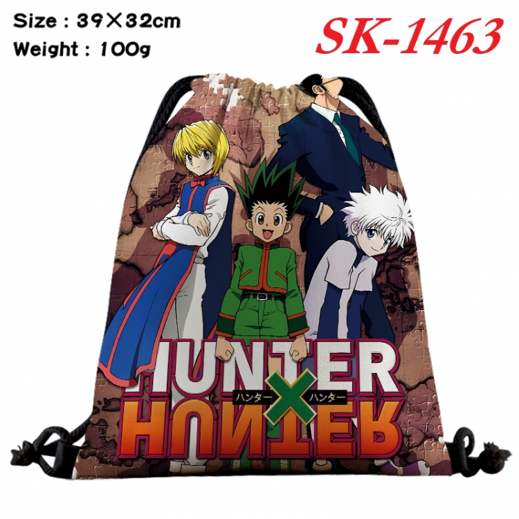 HunterXHunter cartoon Waterproof Nylon Full Color Drawstring Pocket 39x32cm SK-1463