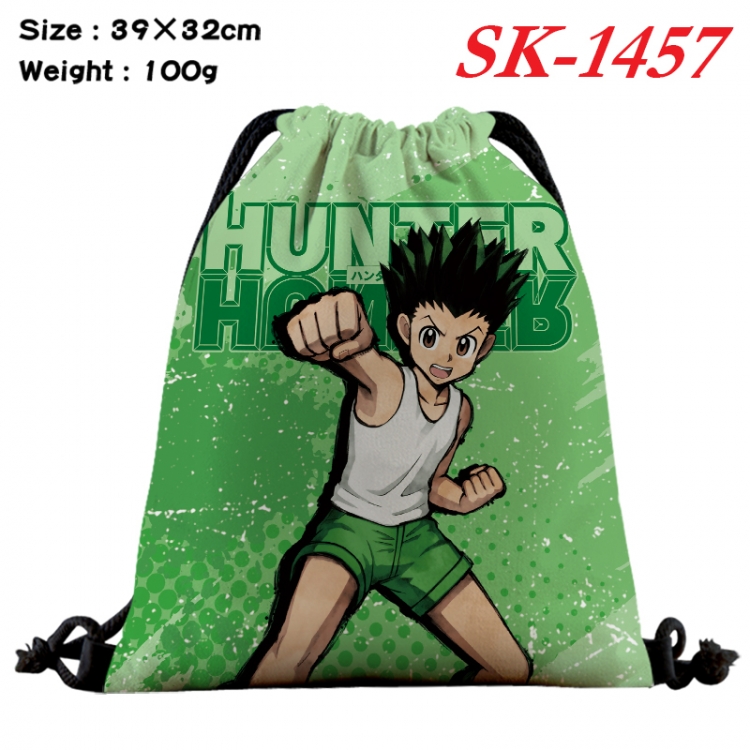 HunterXHunter cartoon Waterproof Nylon Full Color Drawstring Pocket 39x32cm  SK-1465