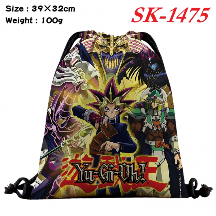 Yugioh cartoon Waterproof Nylon Full Color Drawstring Pocket 39x32cm SK-1475