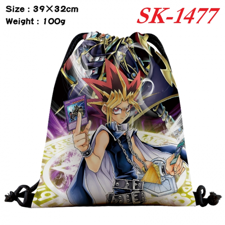 Yugioh cartoon Waterproof Nylon Full Color Drawstring Pocket 39x32cm SK-1477