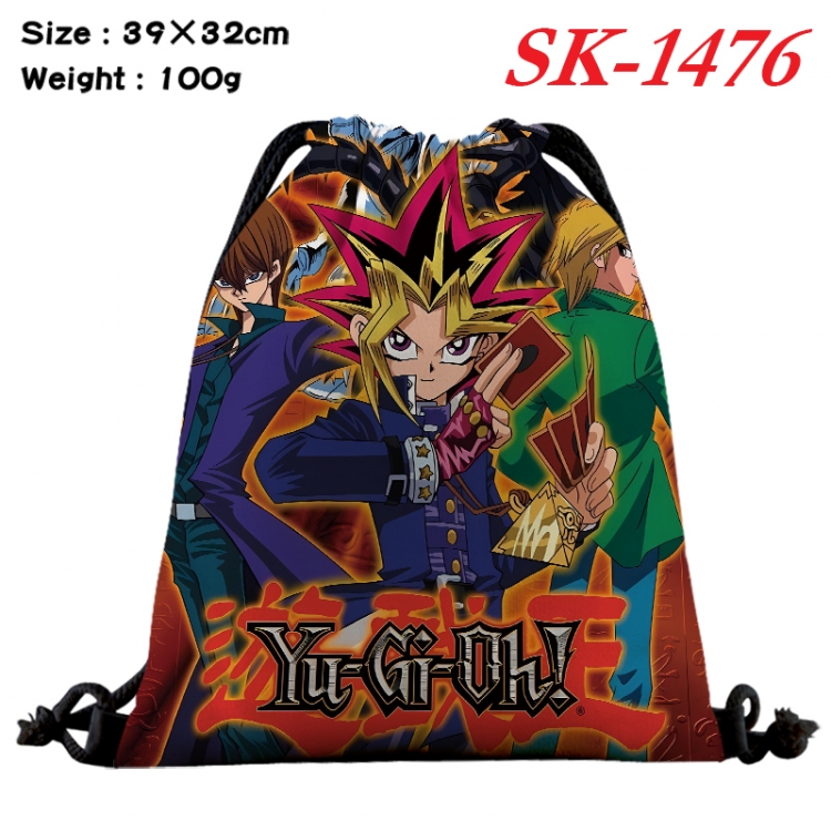 Yugioh cartoon Waterproof Nylon Full Color Drawstring Pocket 39x32cm SK-1476