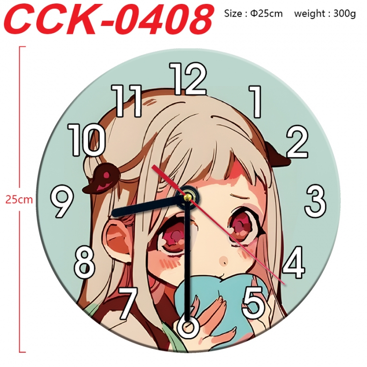 Toilet-bound Hanako-kun Anime peripheral printed full-color wall clock 25cm CCK-0408