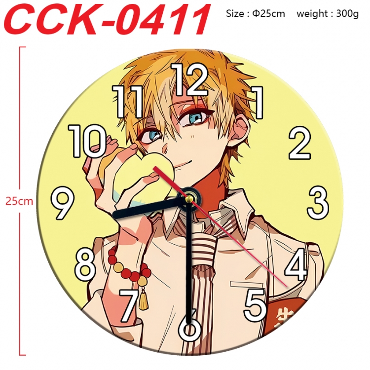 Toilet-bound Hanako-kun Anime peripheral printed full-color wall clock 25cm CCK-0411