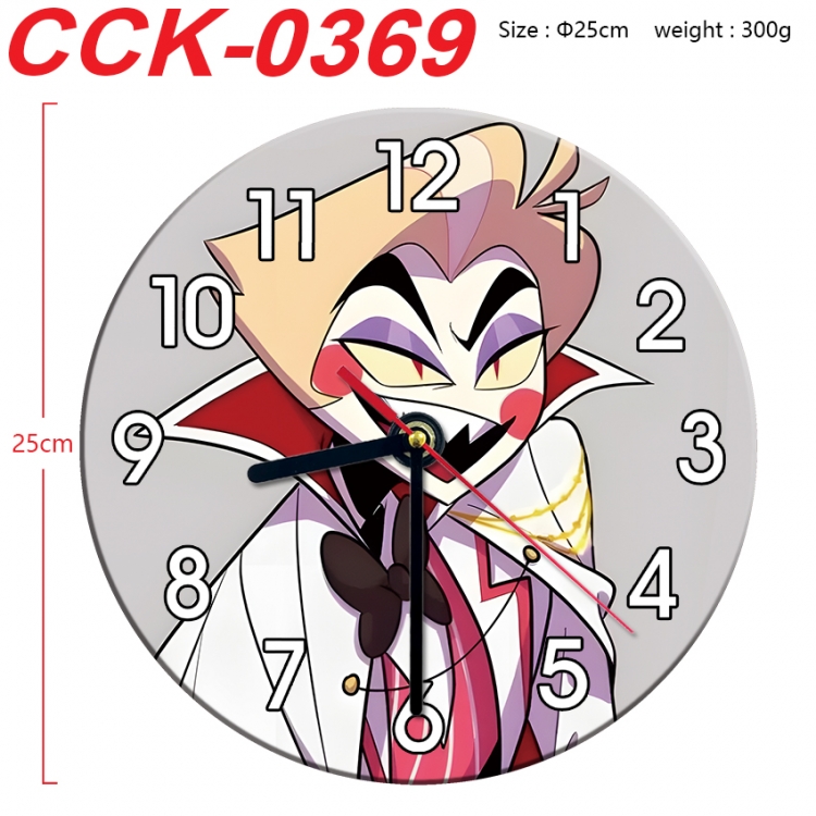 Hazbin Hotel Anime peripheral printed full-color wall clock 25cm  CCK-0369