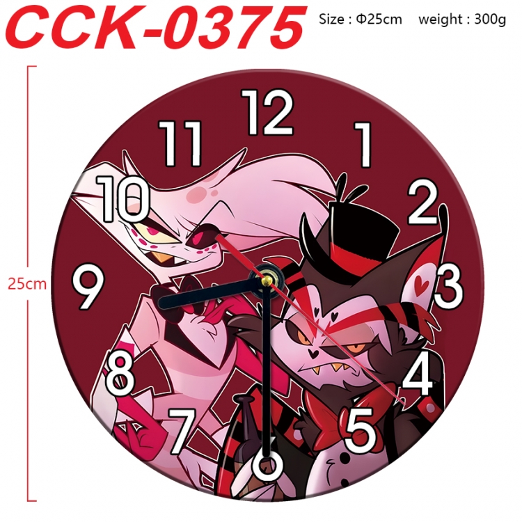 Hazbin Hotel Anime peripheral printed full-color wall clock 25cm CCK-0375