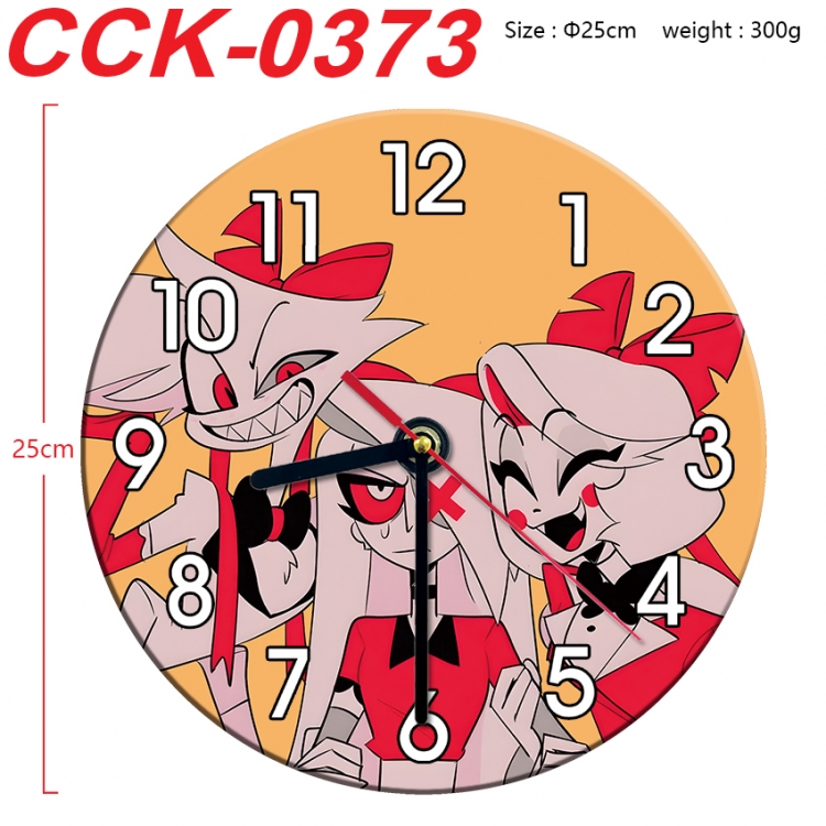 Hazbin Hotel Anime peripheral printed full-color wall clock 25cm  CCK-0373