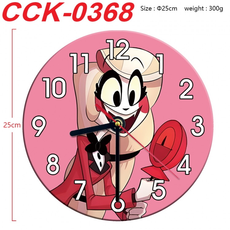 Hazbin Hotel Anime peripheral printed full-color wall clock 25cm CCK-0368