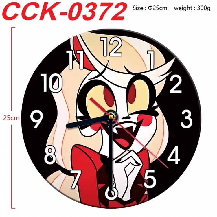 Hazbin Hotel Anime peripheral printed full-color wall clock 25cm CCK-0372