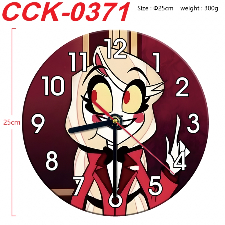 Hazbin Hotel Anime peripheral printed full-color wall clock 25cm  CCK-0371