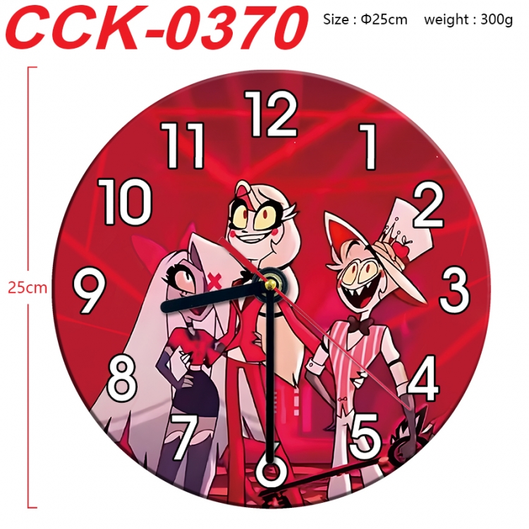 Hazbin Hotel Anime peripheral printed full-color wall clock 25cm CCK-0370