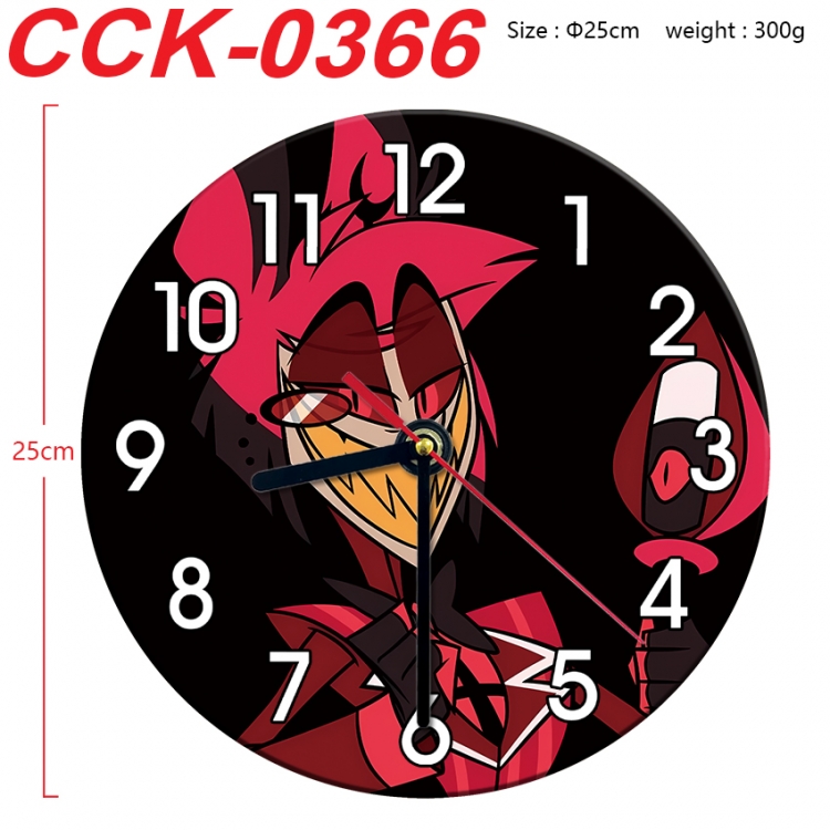 Hazbin Hotel Anime peripheral printed full-color wall clock 25cm CCK-0366