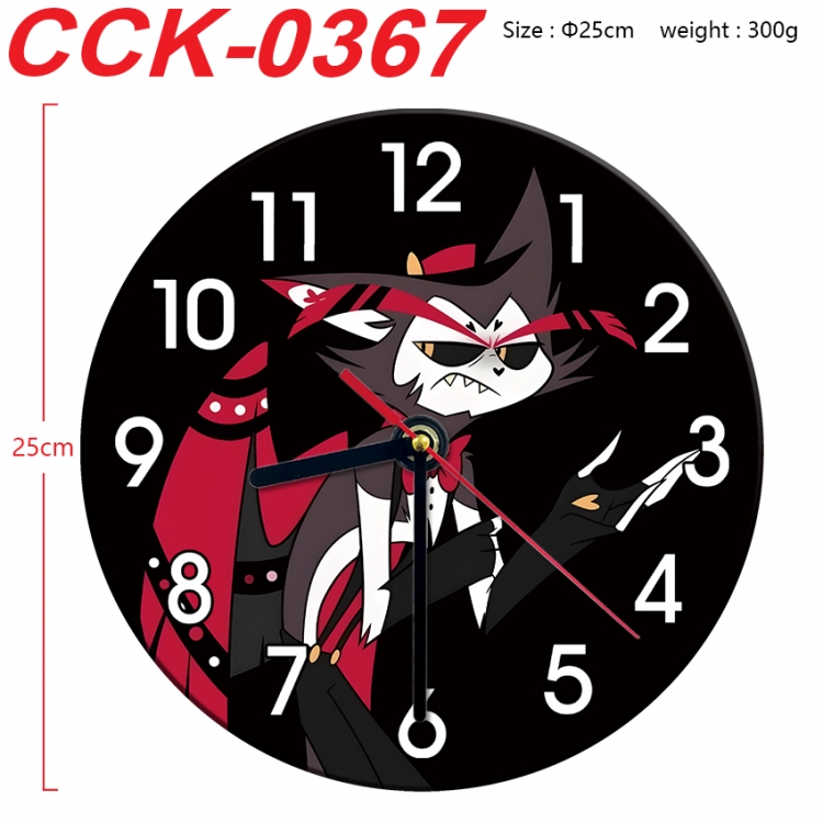 Hazbin Hotel Anime peripheral printed full-color wall clock 25cm  CCK-0367