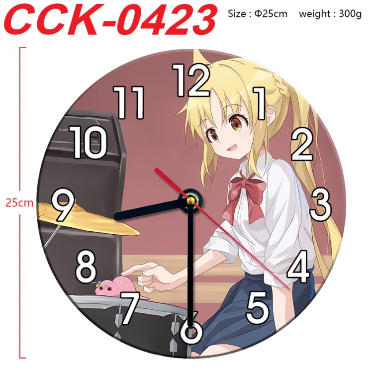 BOCCHI THE ROCK!  Anime peripheral printed full-color wall clock 25cm CCK-0423