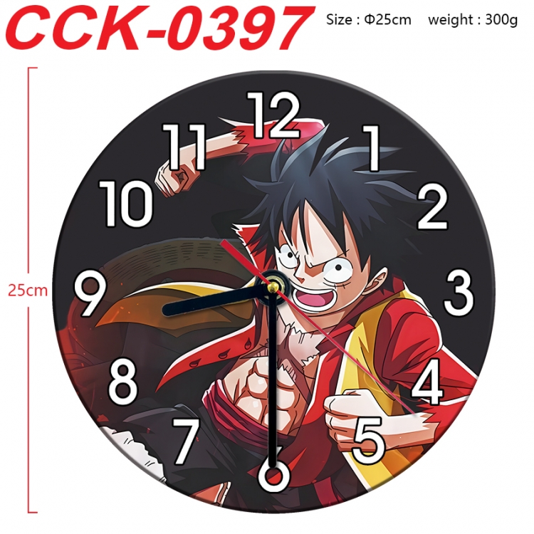 One Piece Anime peripheral printed full-color wall clock 25cm CCK-0397