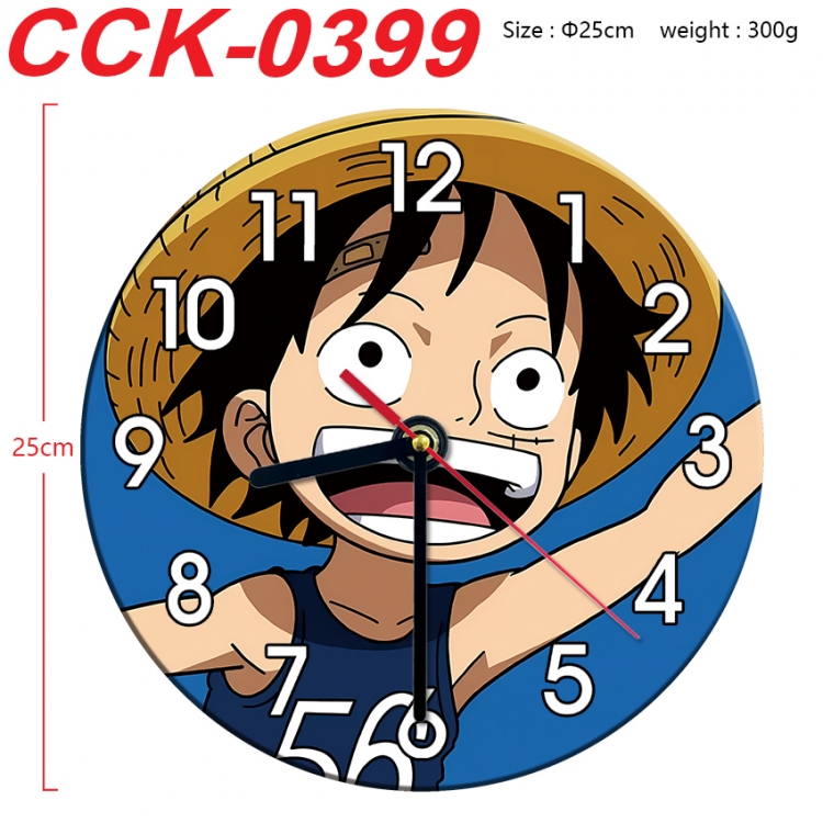 One Piece Anime peripheral printed full-color wall clock 25cm CCK-0399