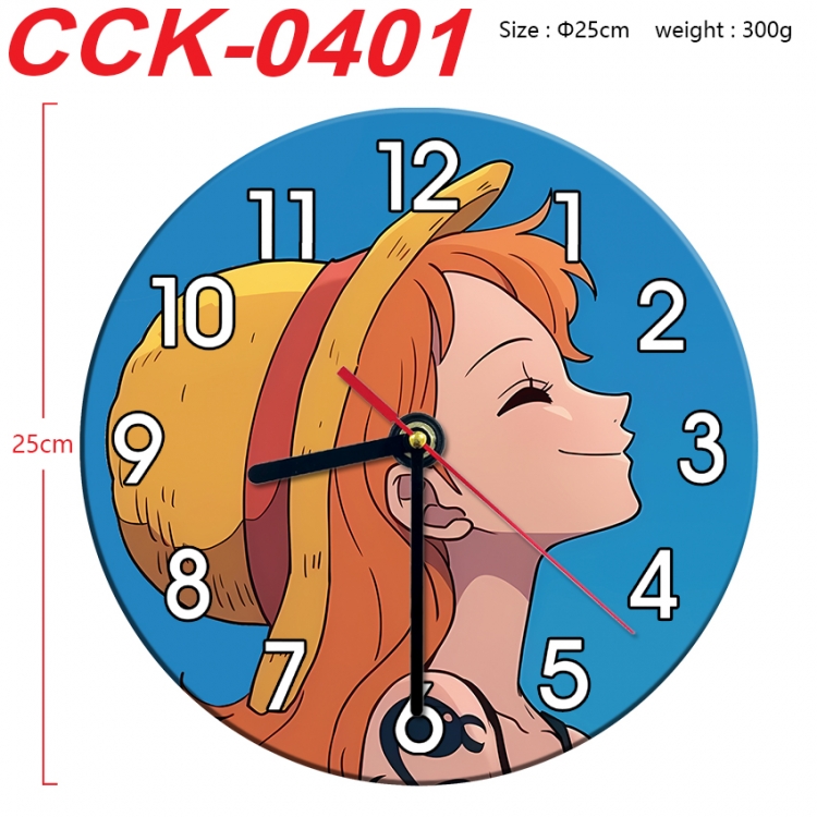 One Piece Anime peripheral printed full-color wall clock 25cm CCK-0401