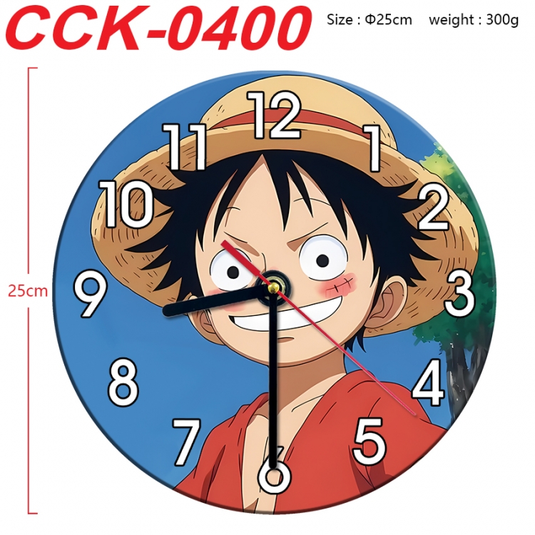 One Piece Anime peripheral printed full-color wall clock 25cm CCK-0400