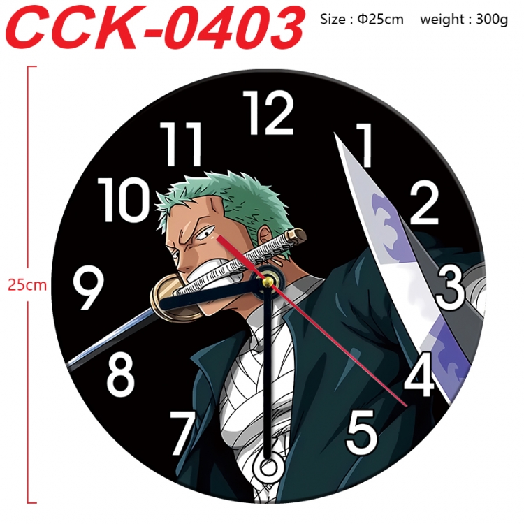 One Piece Anime peripheral printed full-color wall clock 25cm CCK-0403