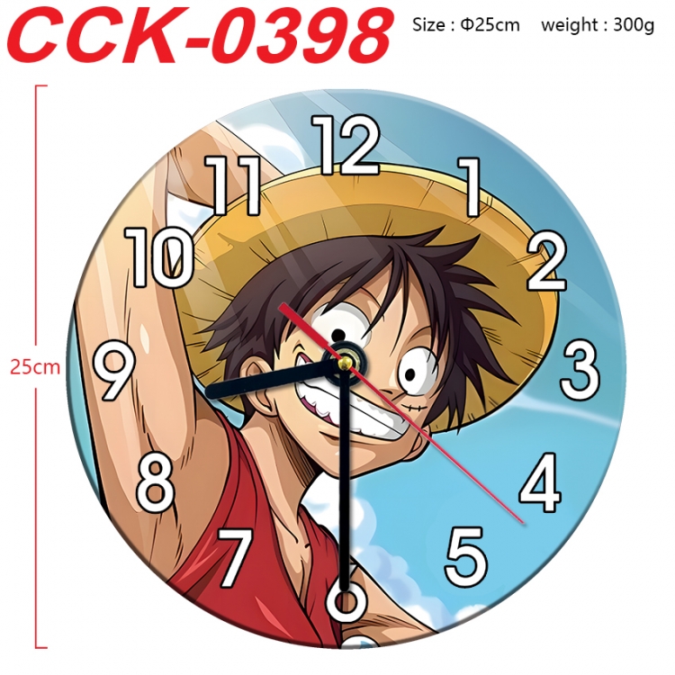 One Piece Anime peripheral printed full-color wall clock 25cm CCK-0398