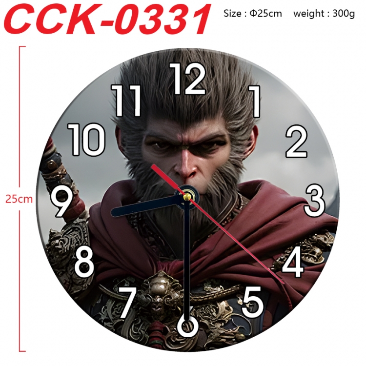 Black Myth Anime peripheral printed full-color wall clock 25cm  CCK-0331