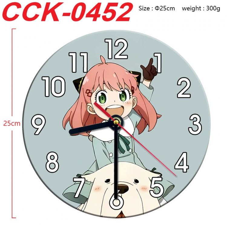 SPY×FAMILY Anime peripheral printed full-color wall clock 25cm CCK-0452