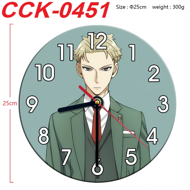 SPY×FAMILY Anime peripheral printed full-color wall clock 25cm CCK-0451