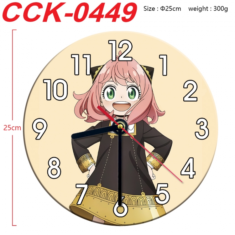 SPY×FAMILY Anime peripheral printed full-color wall clock 25cm  CCK-0449