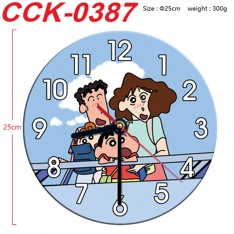 CrayonShin Anime peripheral printed full-color wall clock 25cm CCK-0387