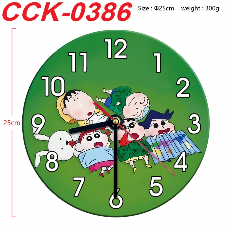 CrayonShin Anime peripheral printed full-color wall clock 25cm CCK-0386