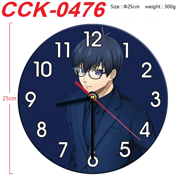 BLUE LOCK Anime peripheral printed full-color wall clock 25cm CCK-0476