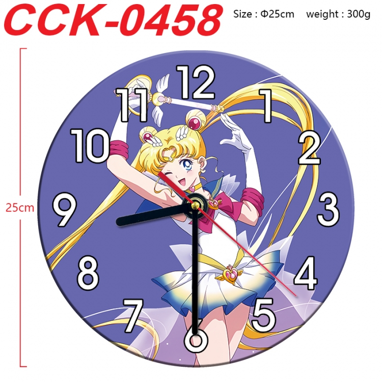 sailormoon Anime peripheral printed full-color wall clock 25cm CCK-0458