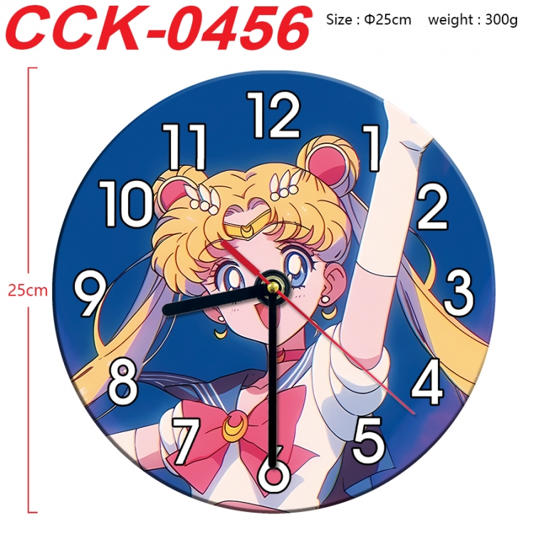 sailormoon Anime peripheral printed full-color wall clock 25cm CCK-0456