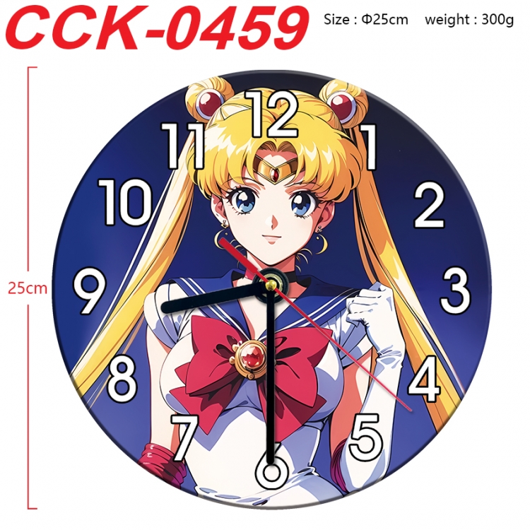 sailormoon Anime peripheral printed full-color wall clock 25cm CCK-0459