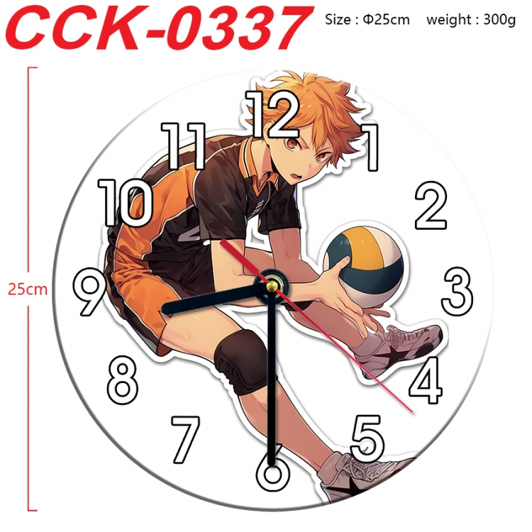 Haikyuu!! Anime peripheral printed full-color wall clock 25cm CCK-0337