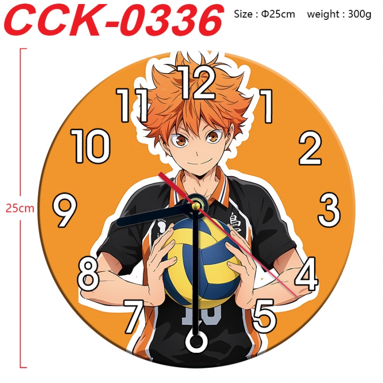 Haikyuu!! Anime peripheral printed full-color wall clock 25cm CCK-0336