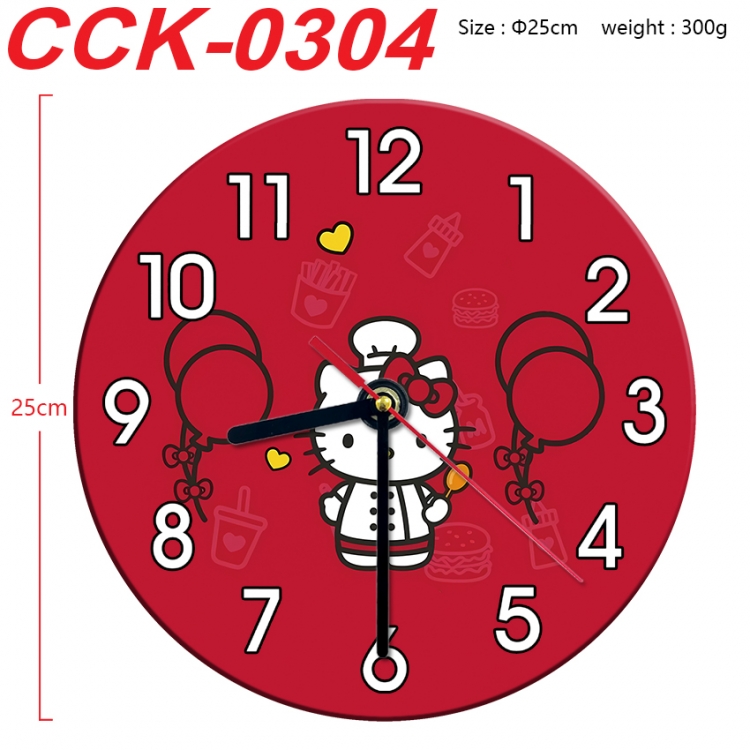 sanrio Anime peripheral printed full-color wall clock 25cm CCK-0304