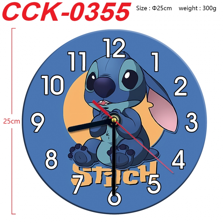 Lilo & Stitch Anime peripheral printed full-color wall clock 25cm