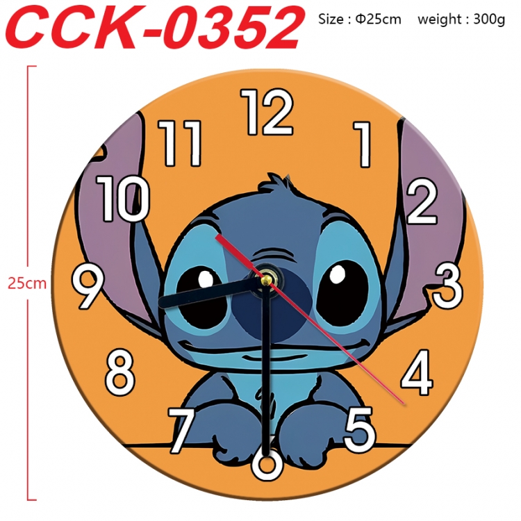 Lilo & Stitch Anime peripheral printed full-color wall clock 25cm